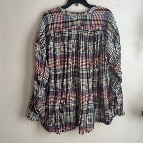 Free People | Come On Over Multicolor Plaid Button Down S - Picture 14 of 15